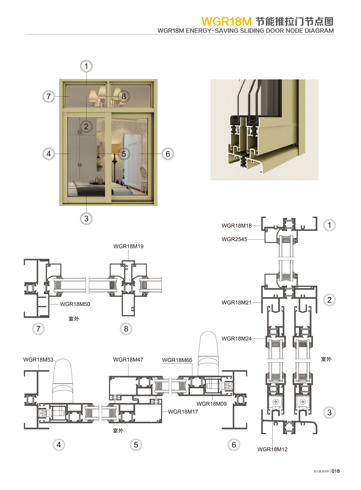 B-WGR18隔热节能推拉系列