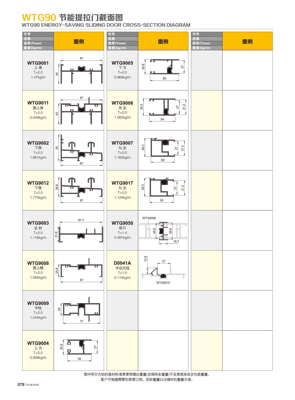 WTG90隔热节能推拉系列